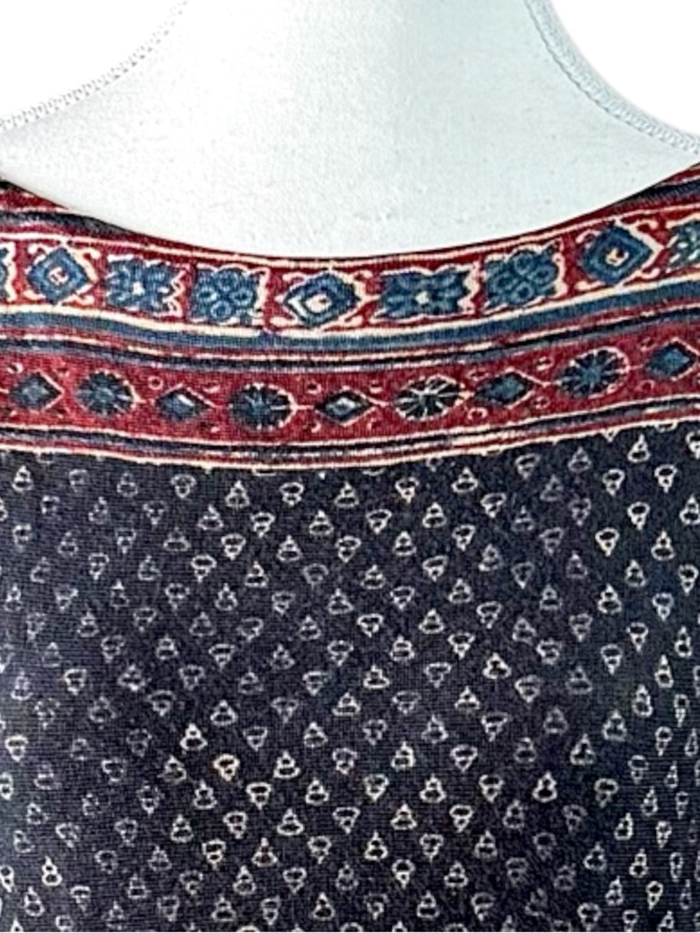 Lauren Ralph Lauren Top Women Large Boho Aztec Print 3/4 Sleeve Knit Casual